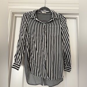 Jane and Delancey Monochrome Striped Shirt